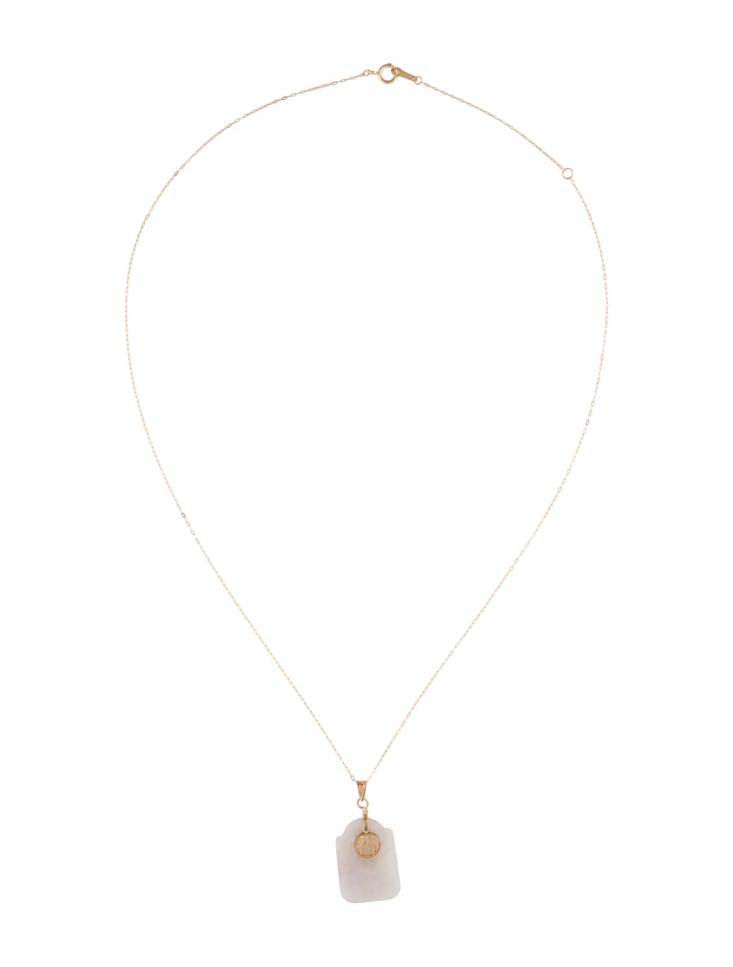 Necklace 14K Jadeite Pendant