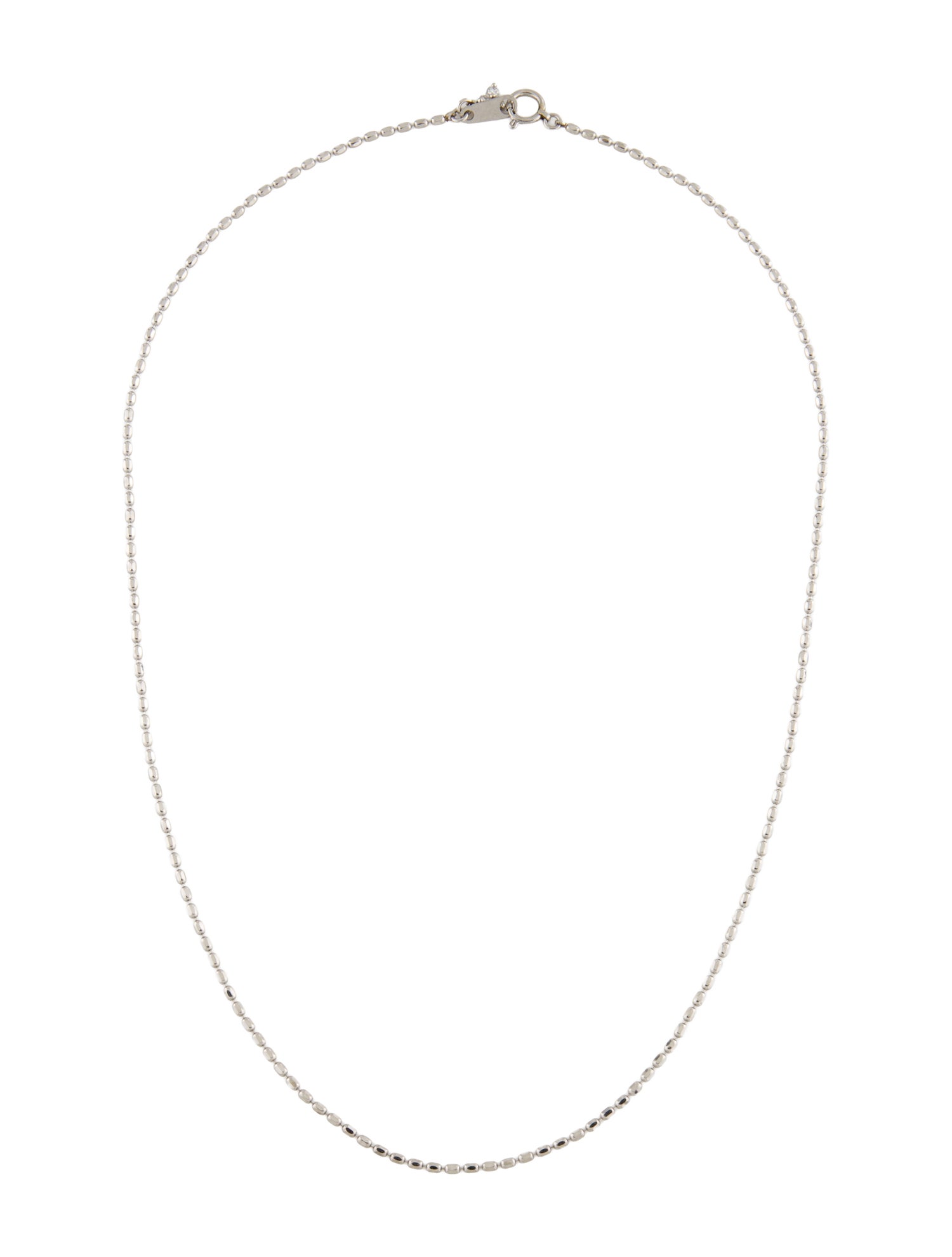 Necklace Platinum Diamond Beaded Chain