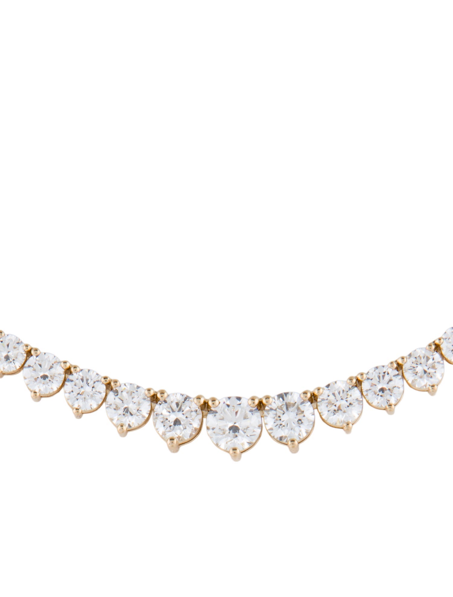 Necklace 14K 15.00ctw Graduated Lab-Grown Diamond Tennis