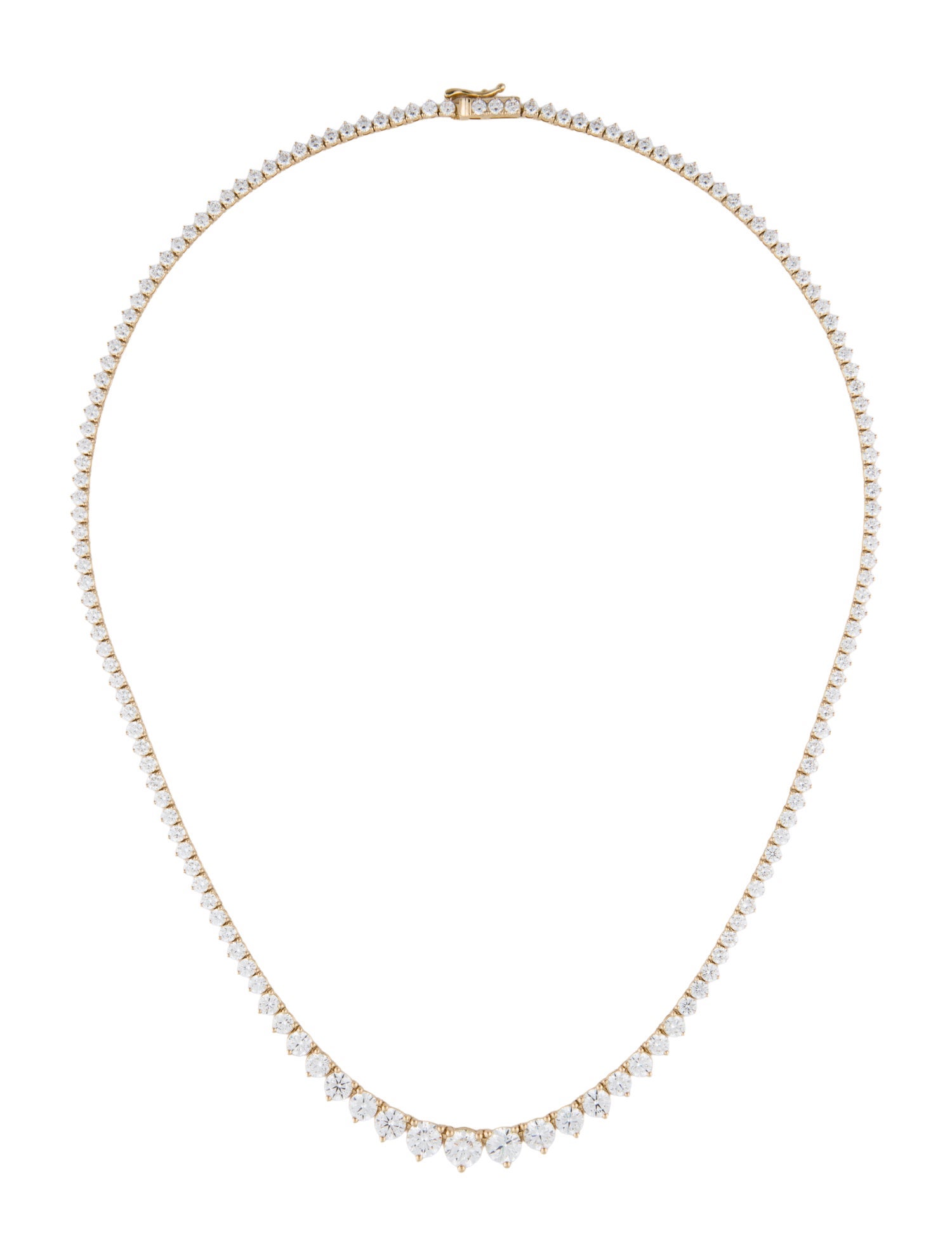 Necklace 14K 14.00ctw Graduated Lab-Grown Diamond Tennis