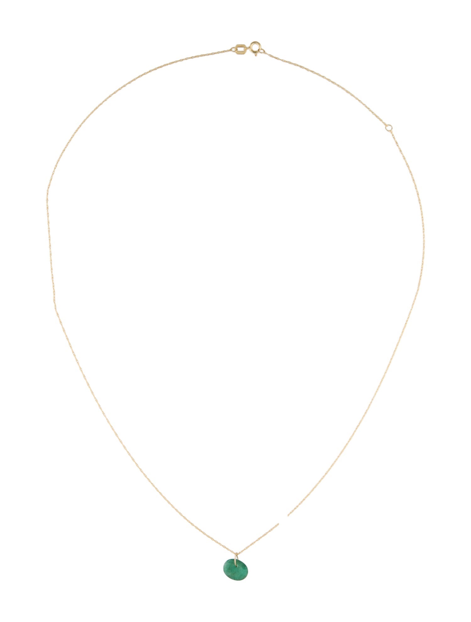 Necklace 14K Emerald Pendant