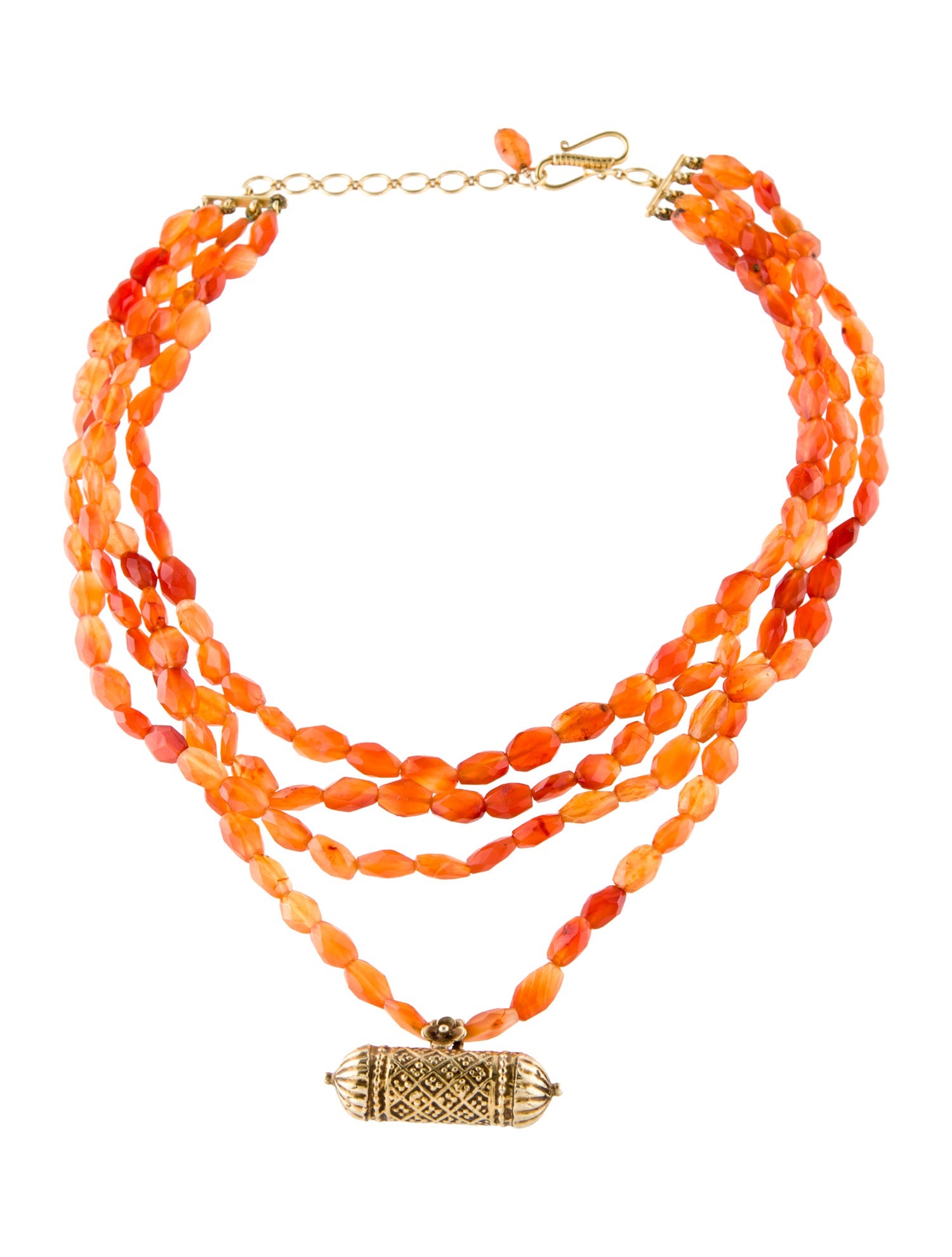 Necklace 14K Carnelian Bead Strand