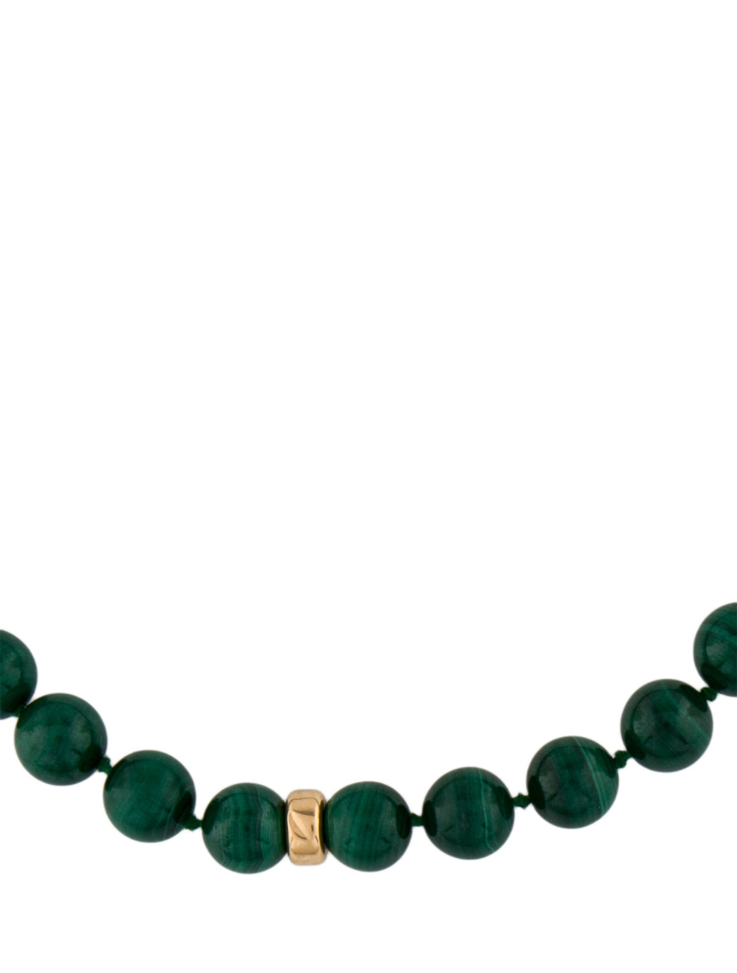 Necklace 14K Malachite Bead