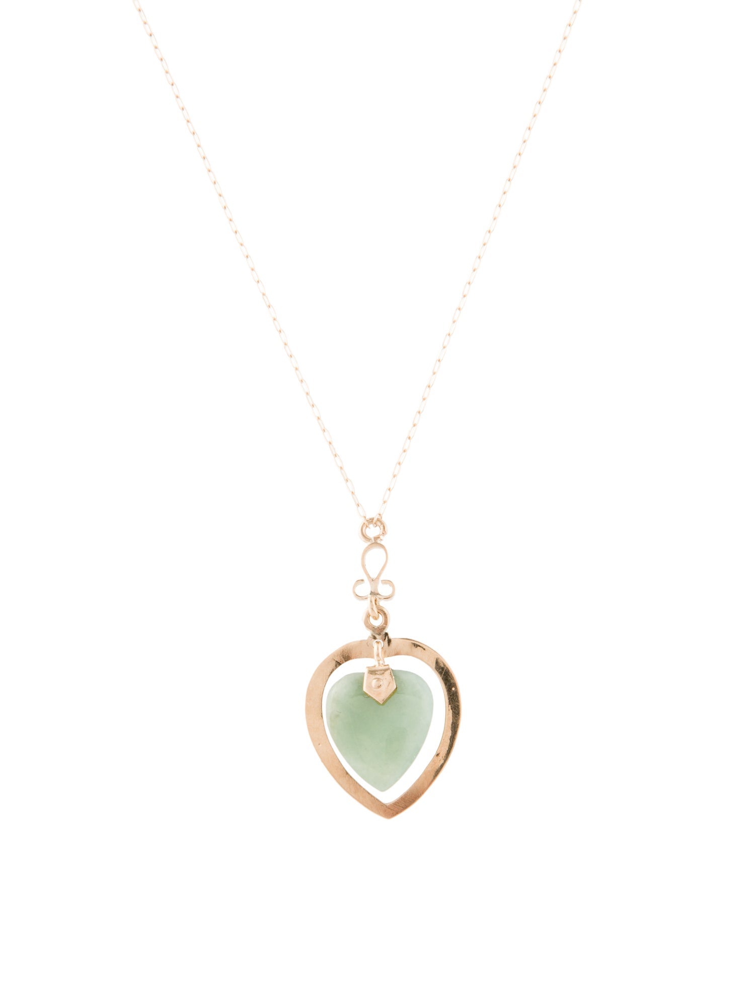 Necklace 14K Jadeite Pendant