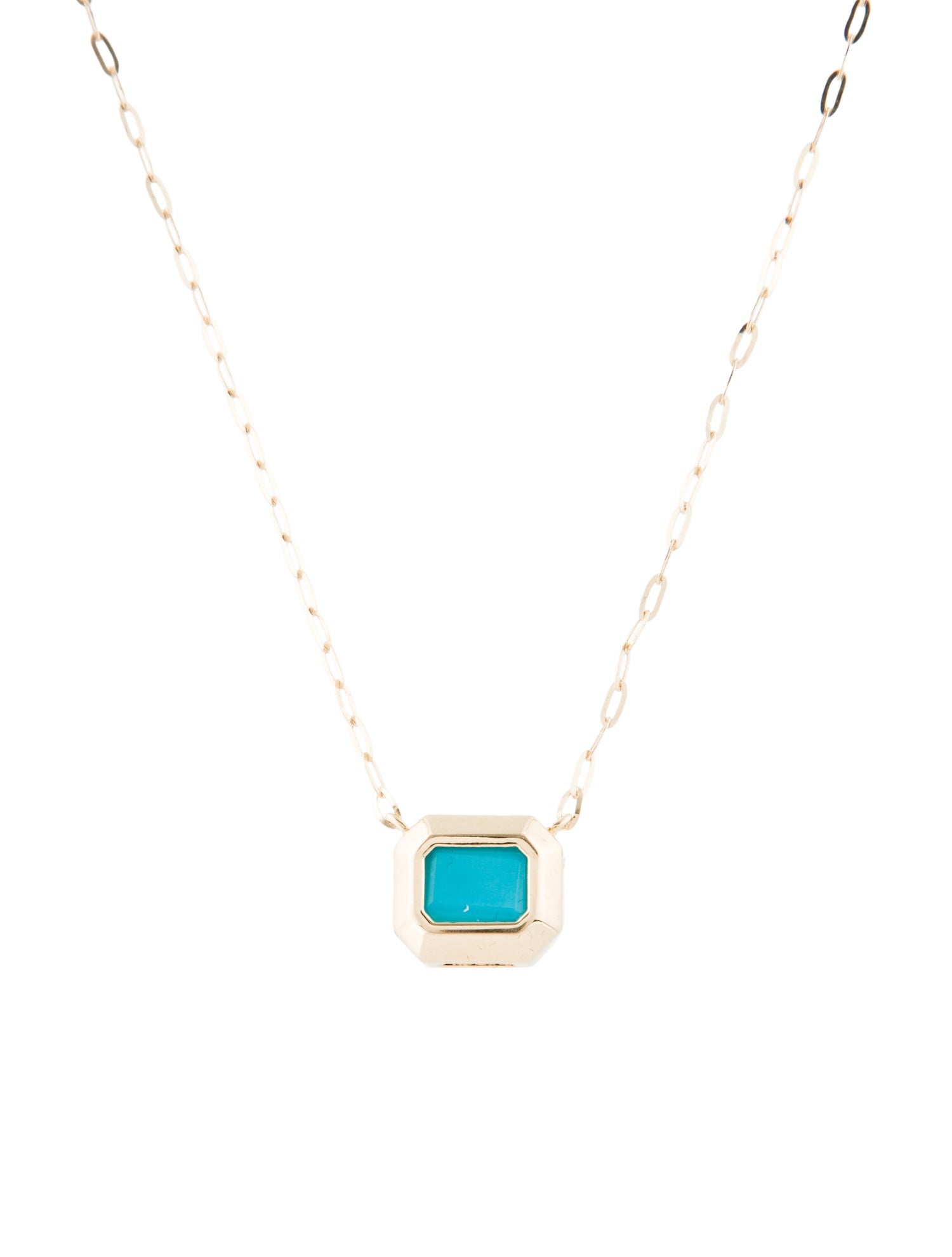 Necklace 14K 1.07ct Turquoise Pendant