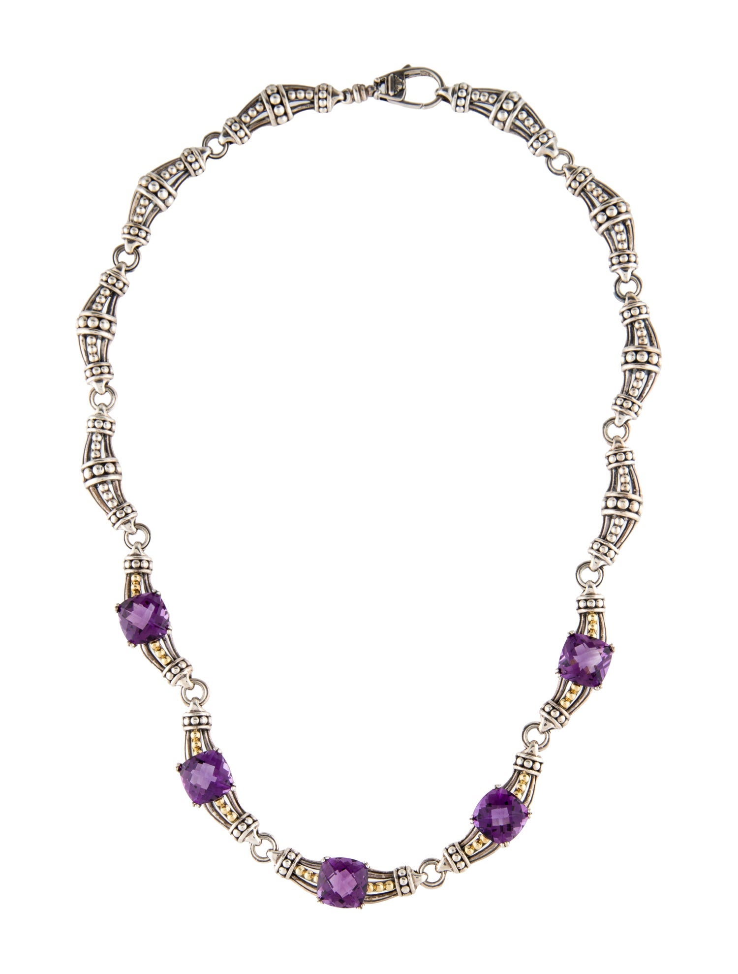 Lagos Two-Tone Amethyst Collar Necklace