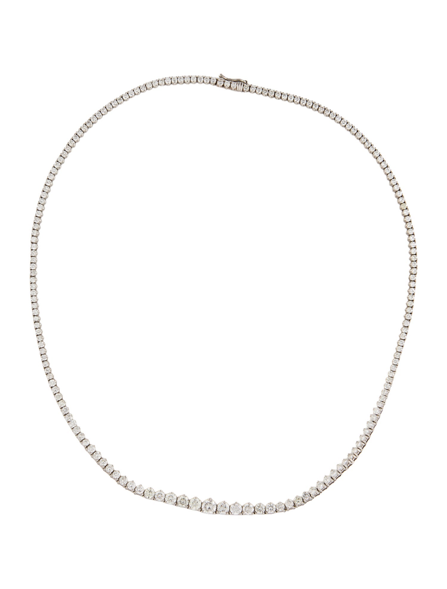 Necklace 14K 10.03ctw Diamond Graduated Tennis