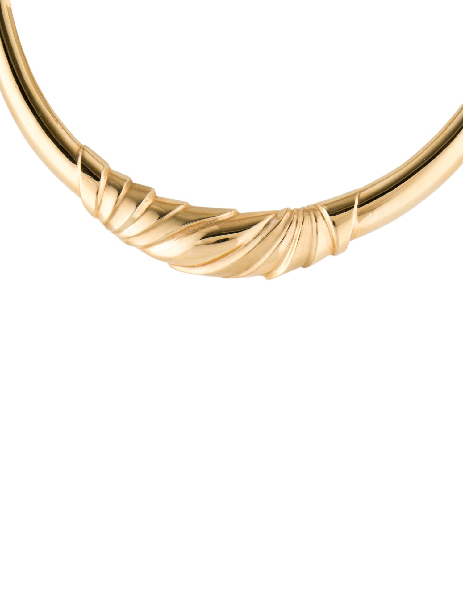 Necklace 14K Textured Choker Collar