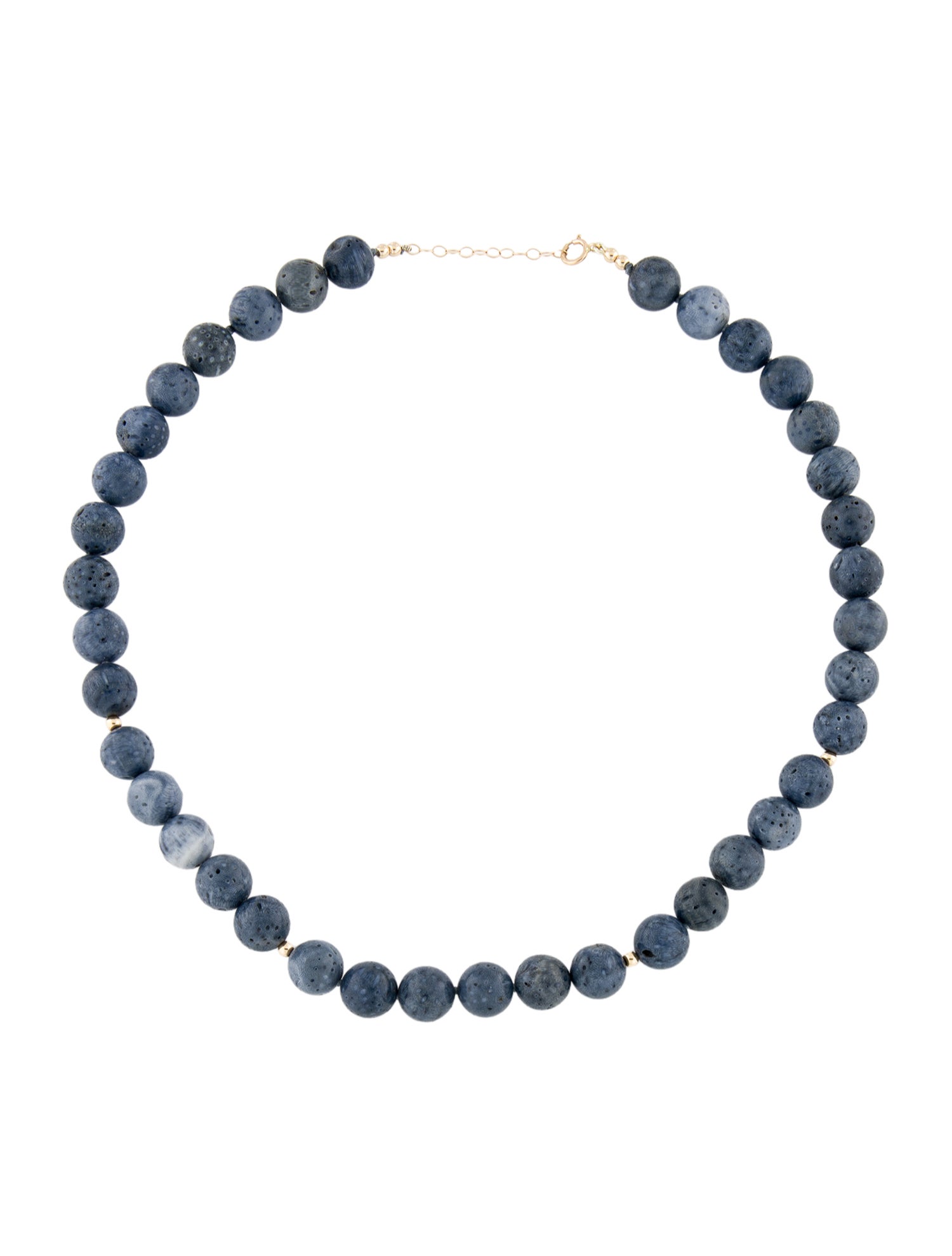 Necklace 14K Dyed Coral Bead Strand