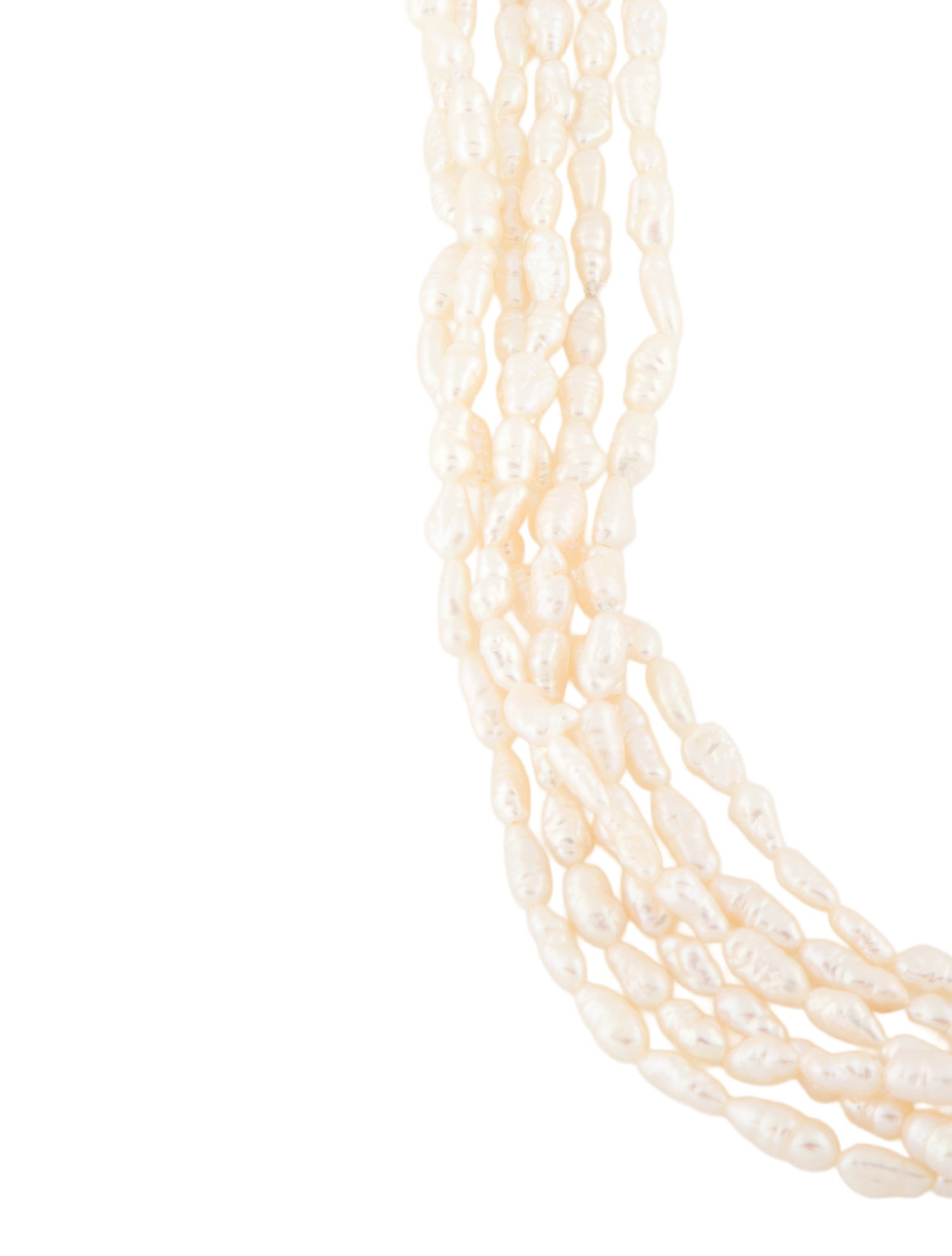 Necklace 14k Dyed Pearl Multistrand