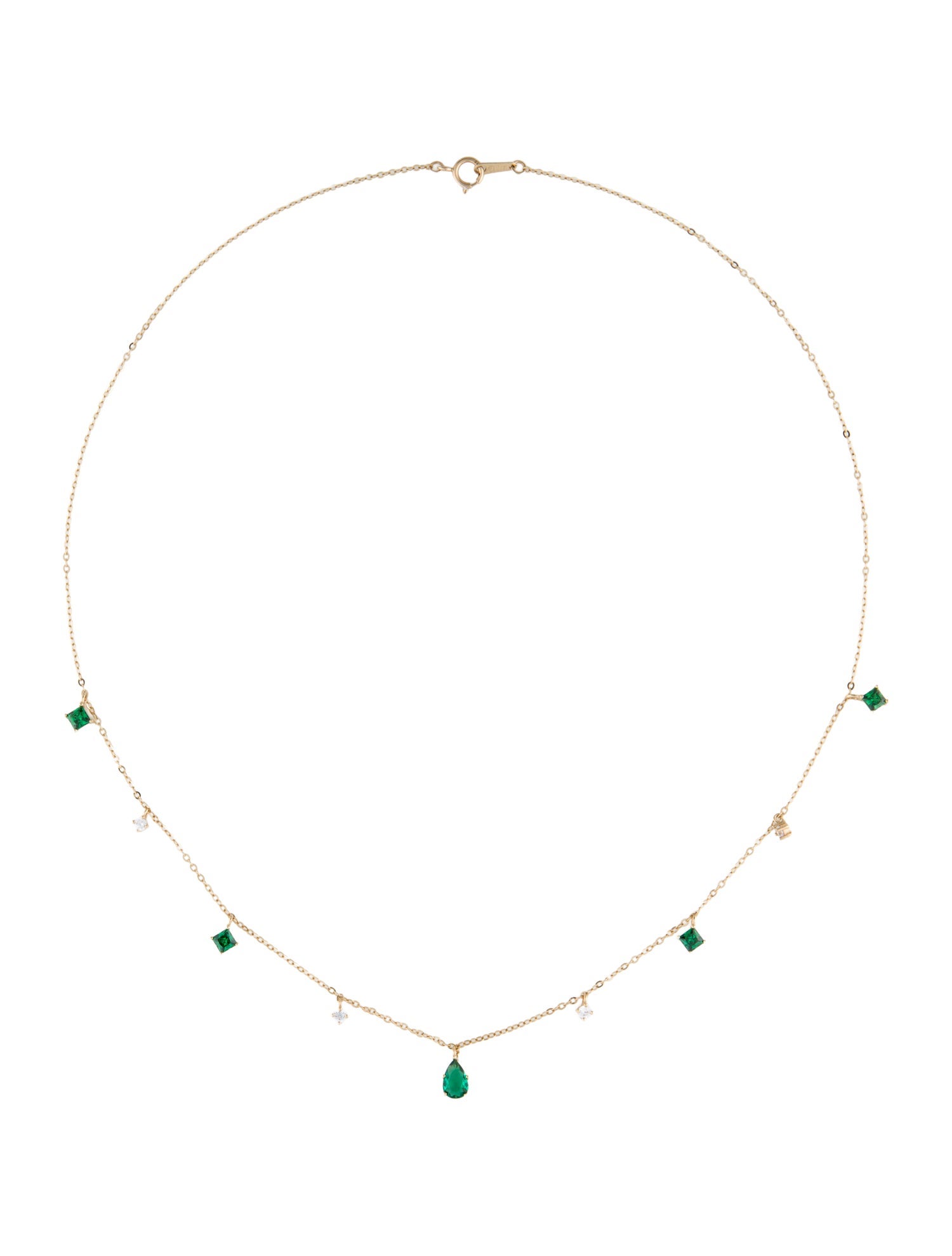 Necklace 14K Crystal Station