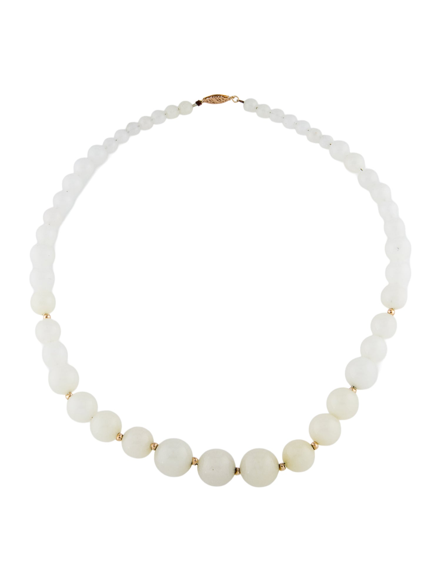 Necklace 14K Quartzite Graduated Bead Strand