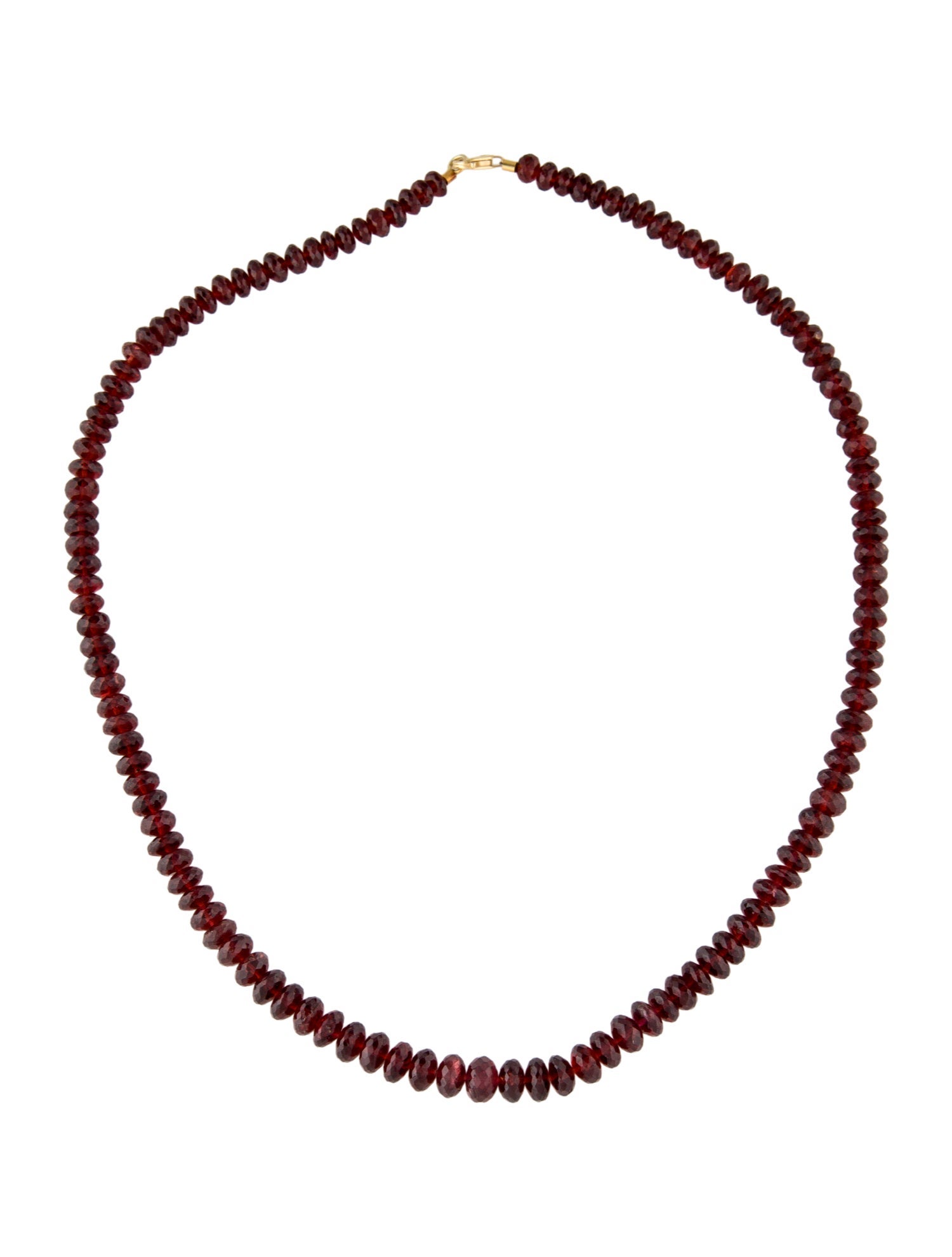 Necklace 14K Garnet Bead Strand