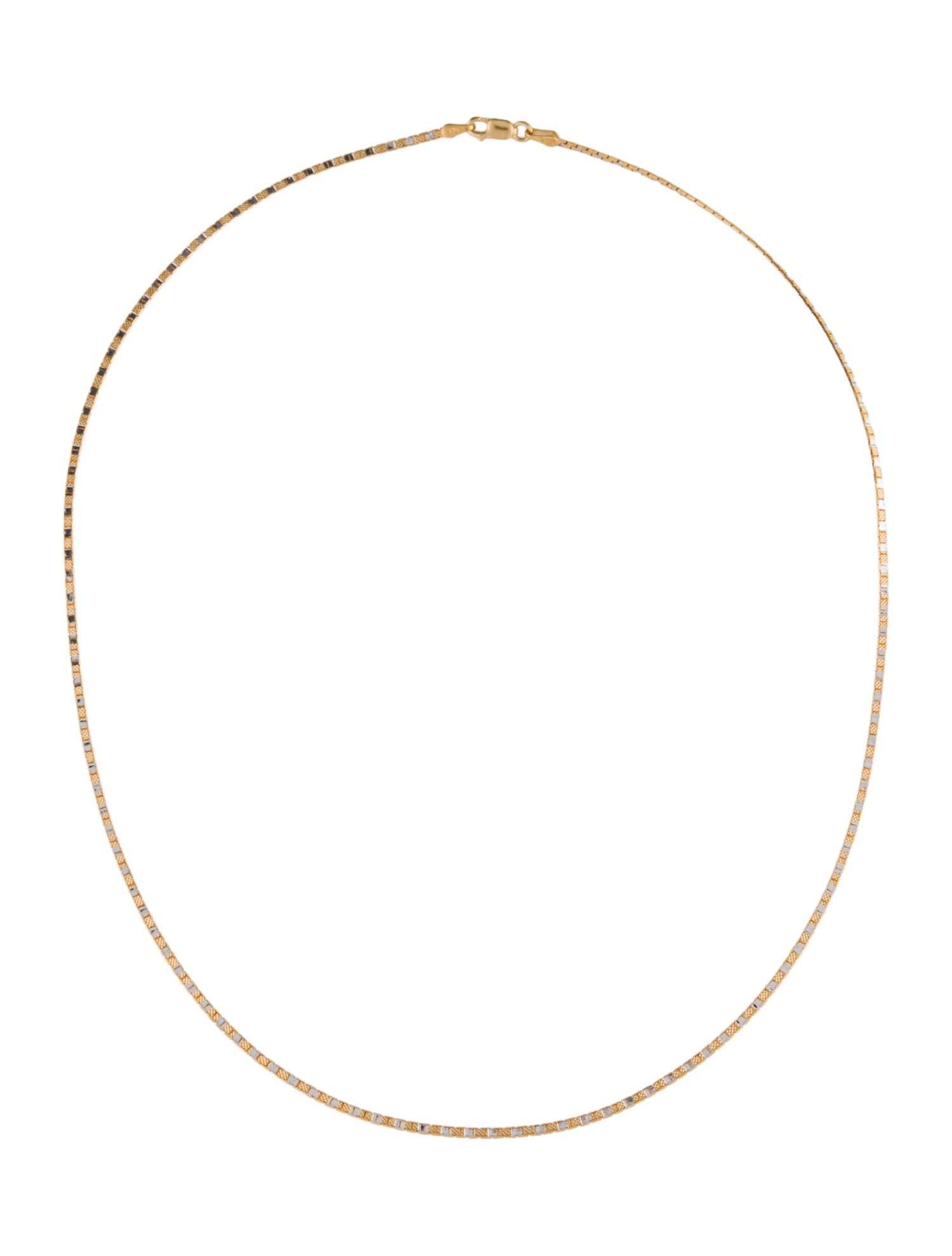 Necklace 22K Two Tone Serpentine Chain