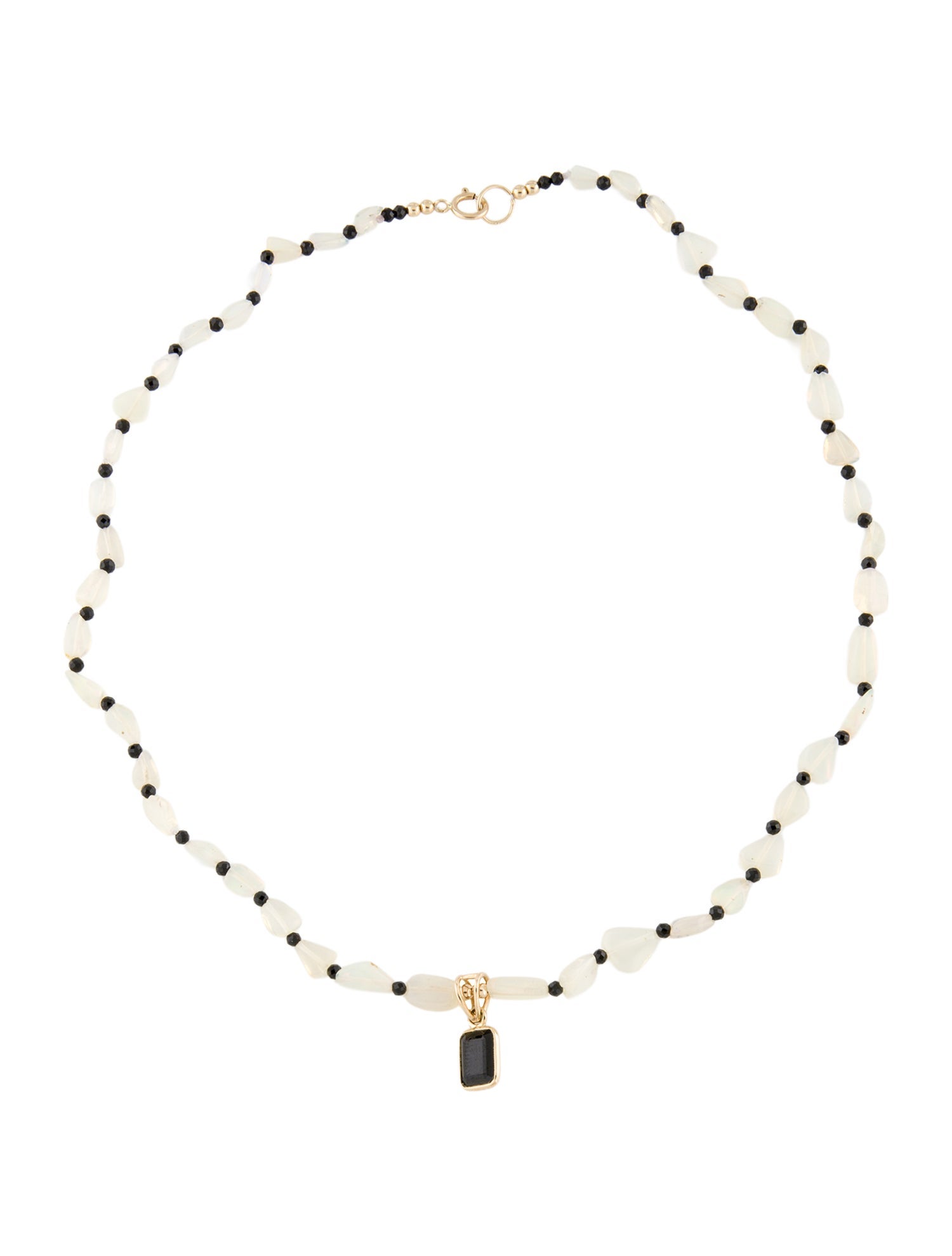 Necklace 14K Opal & Spinel Collar