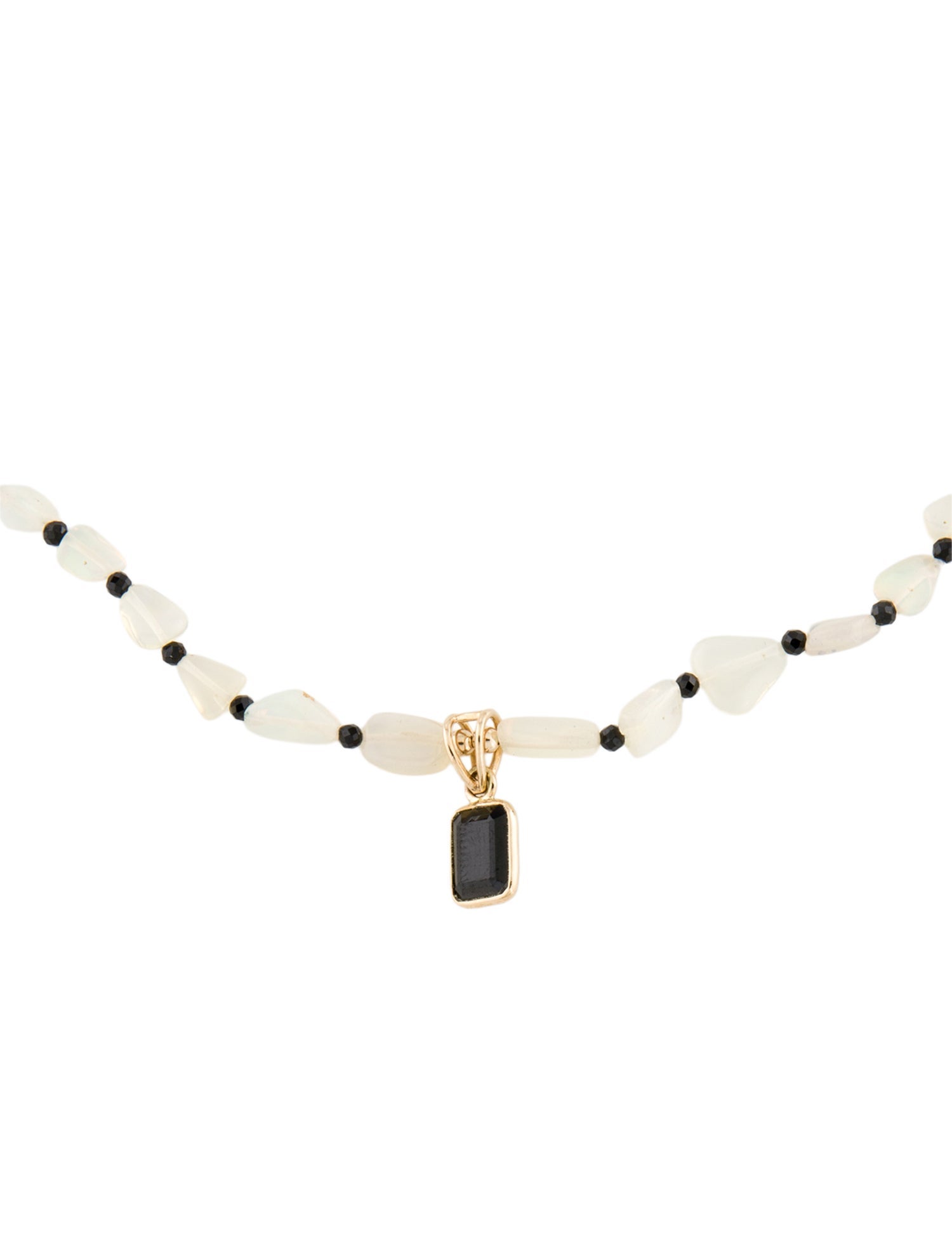Necklace 14K Opal & Spinel Collar