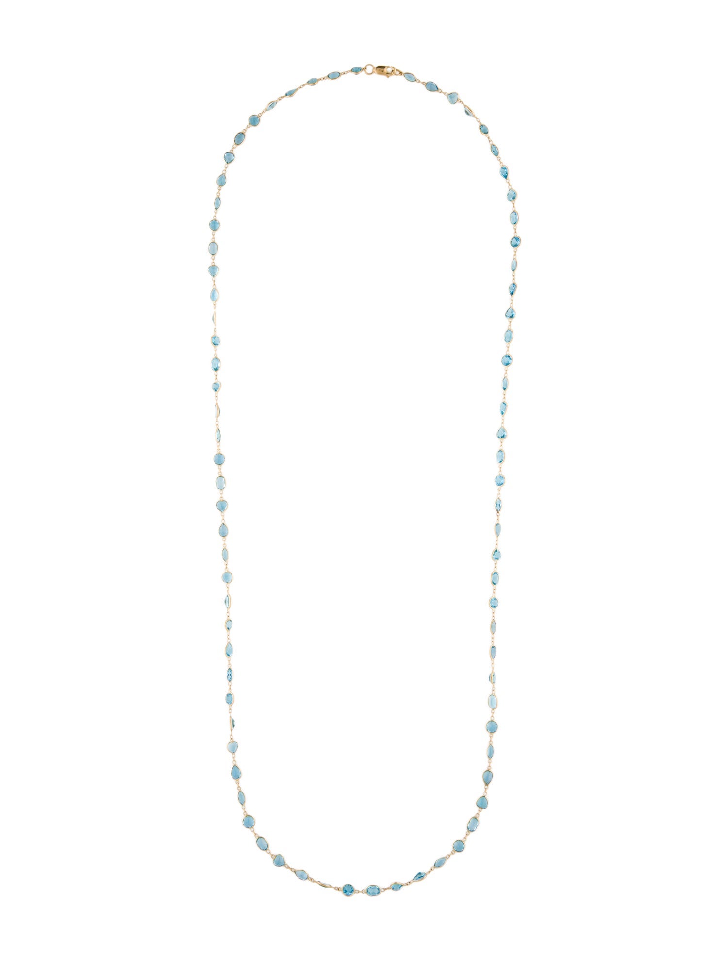 Necklace 18K 35.67ctw Topaz Station