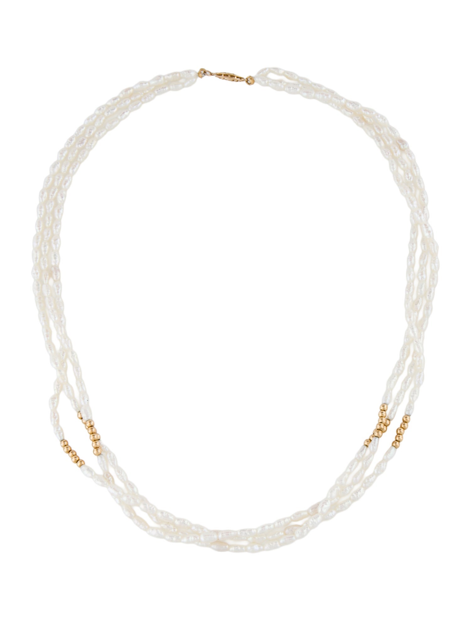 Necklace 14K Pearl Multistrand