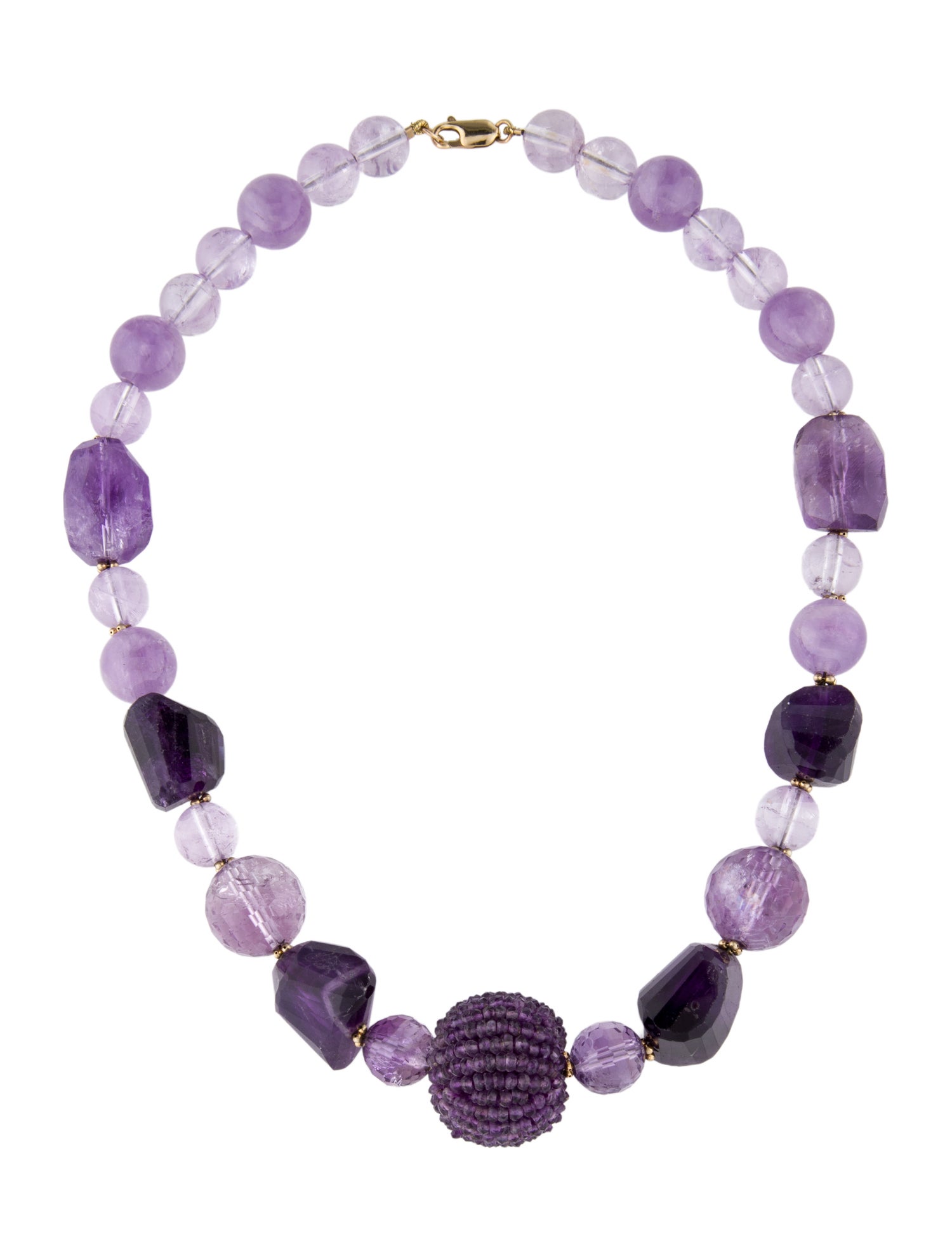 Necklace 14K Amethyst Bead