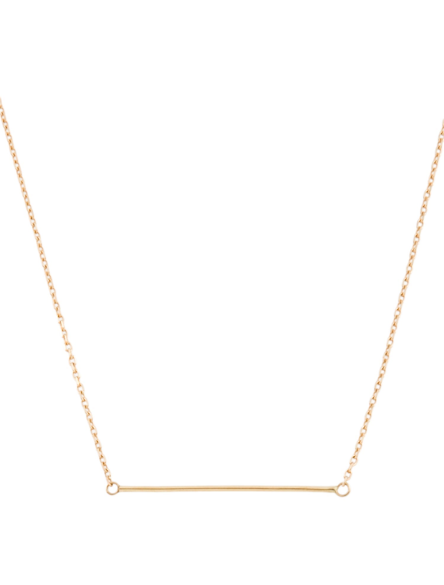 Necklace 14K Bar Pendant