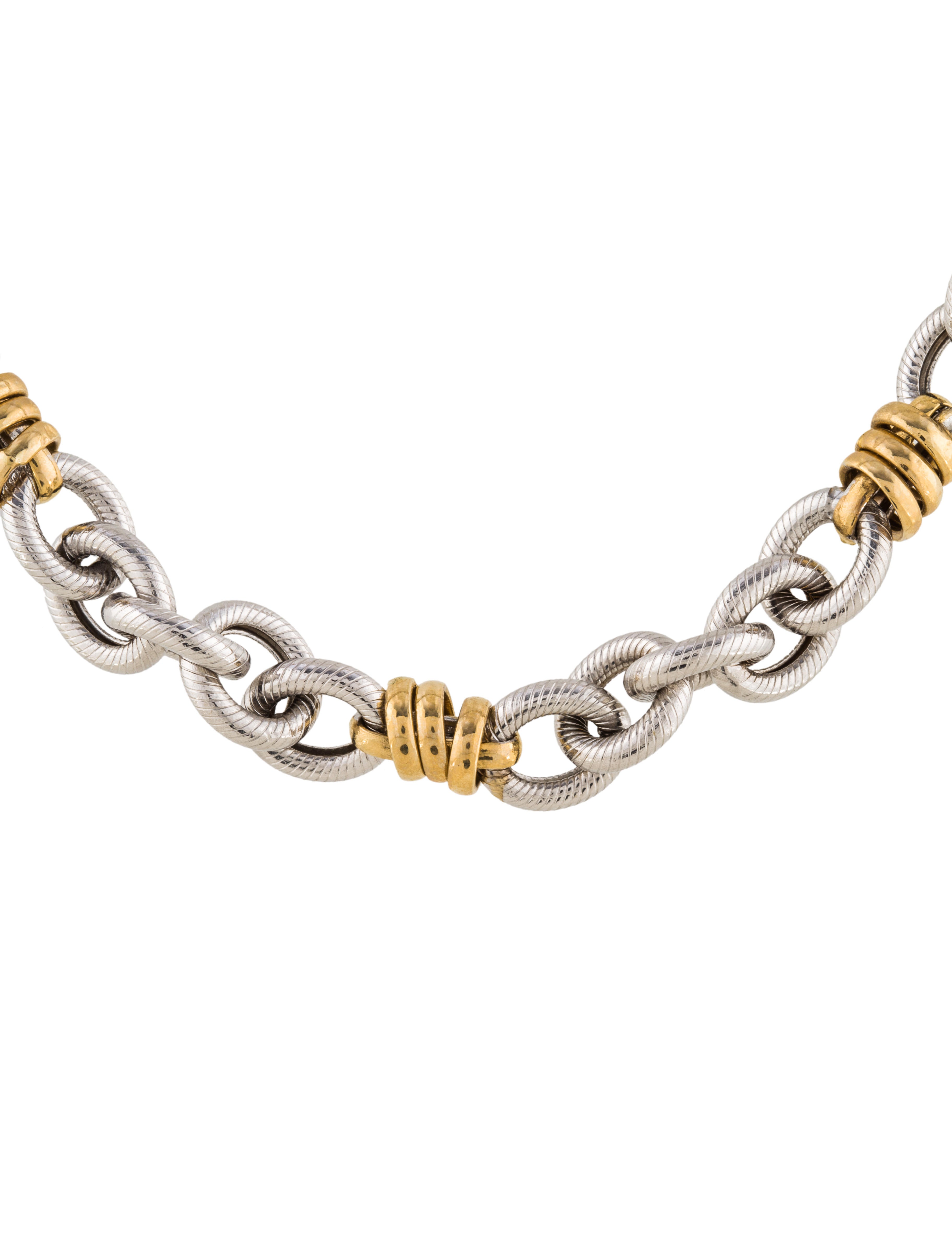 Necklace 14K TwoTone Link Chain Necklace Necklaces NECKL33048 The RealReal