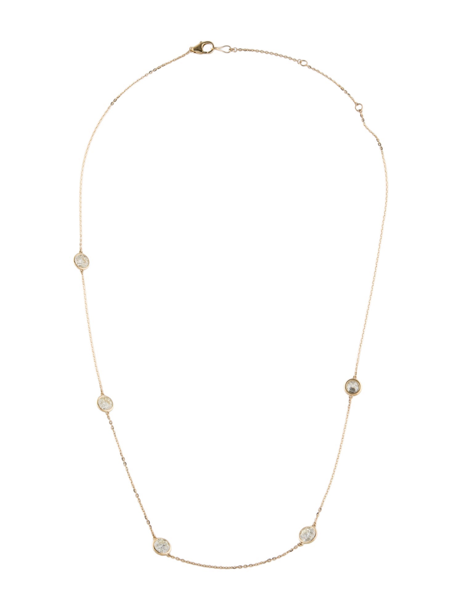 Necklace 14K 2.57ctw Diamond Station Necklace