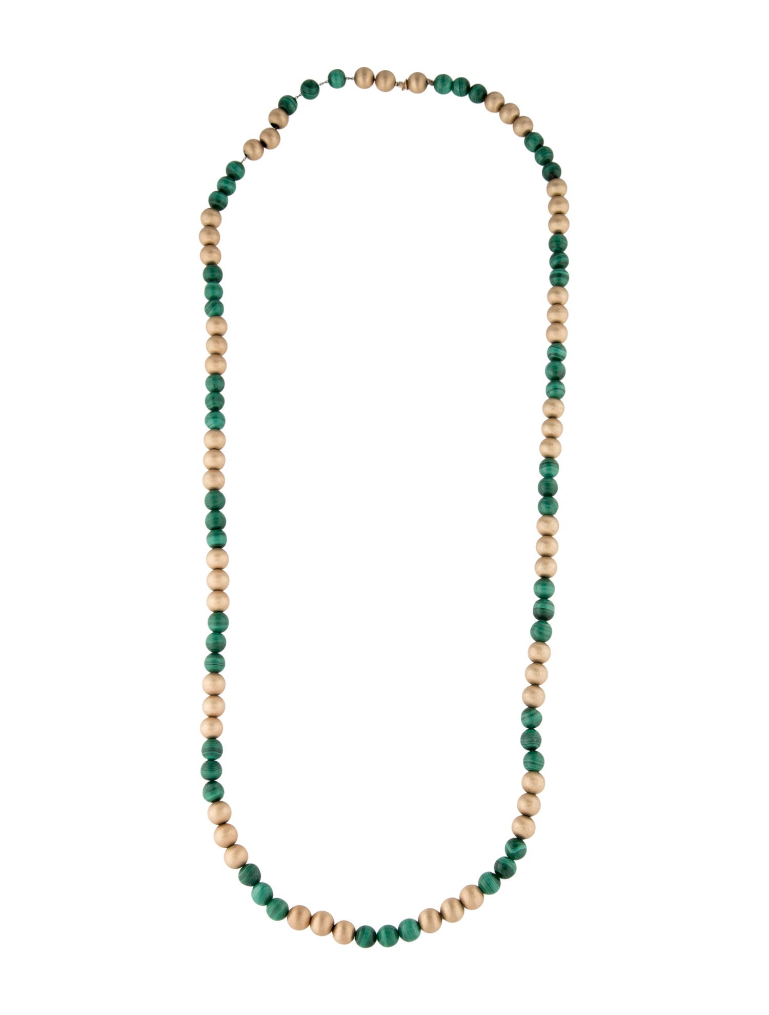 Necklace 14K Malachite Bead