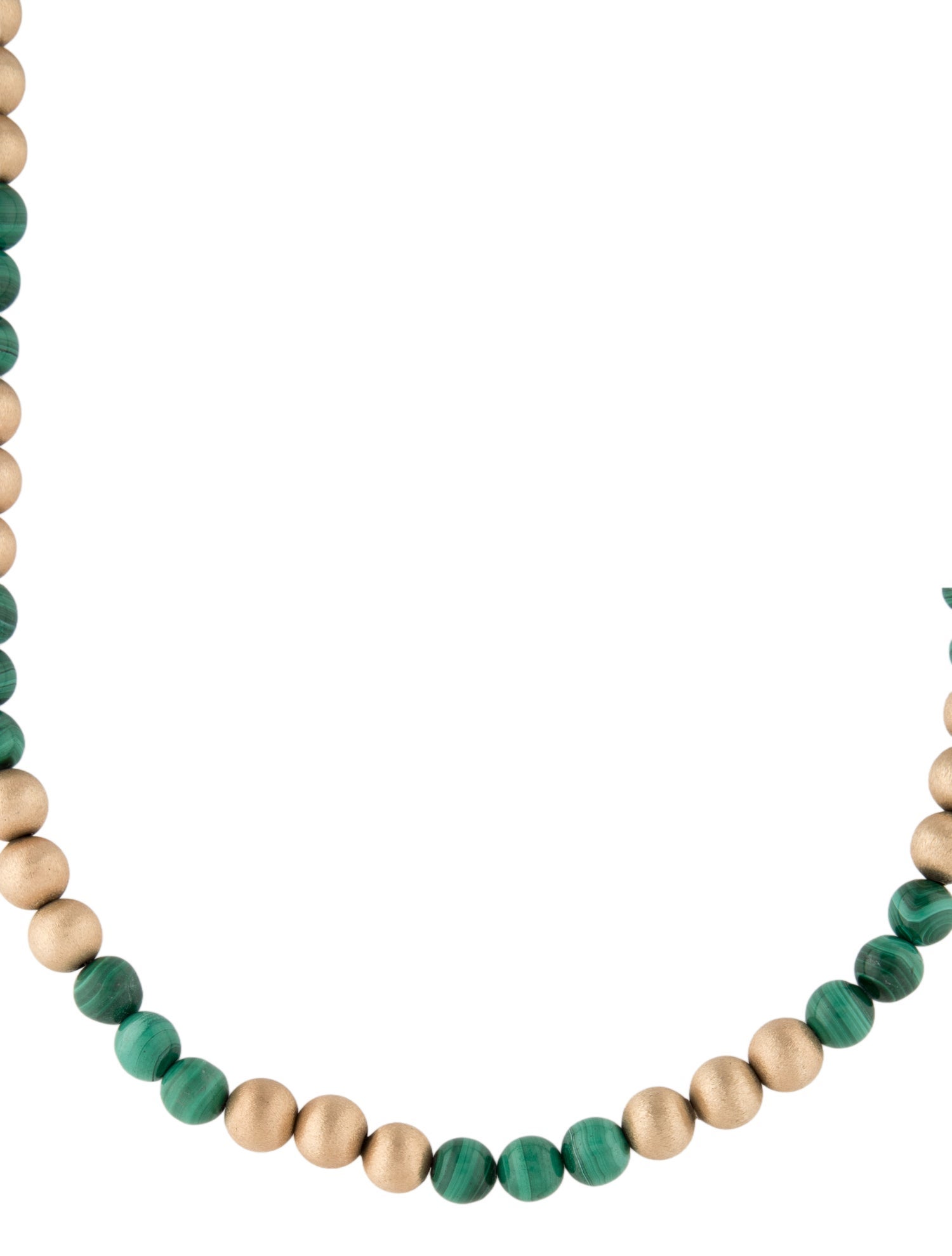 Necklace 14K Malachite Bead