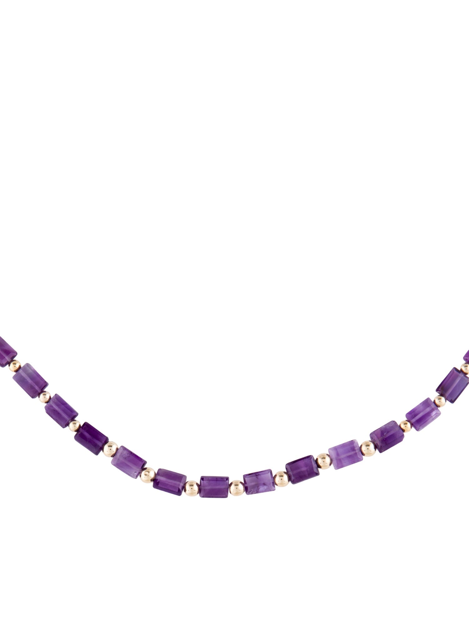 Necklace 14K Pearl & Amethyst Beaded