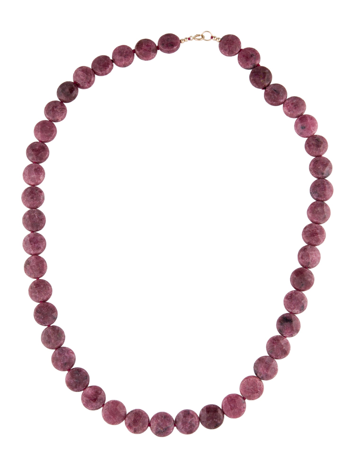Necklace 14K Rhodonite Beaded