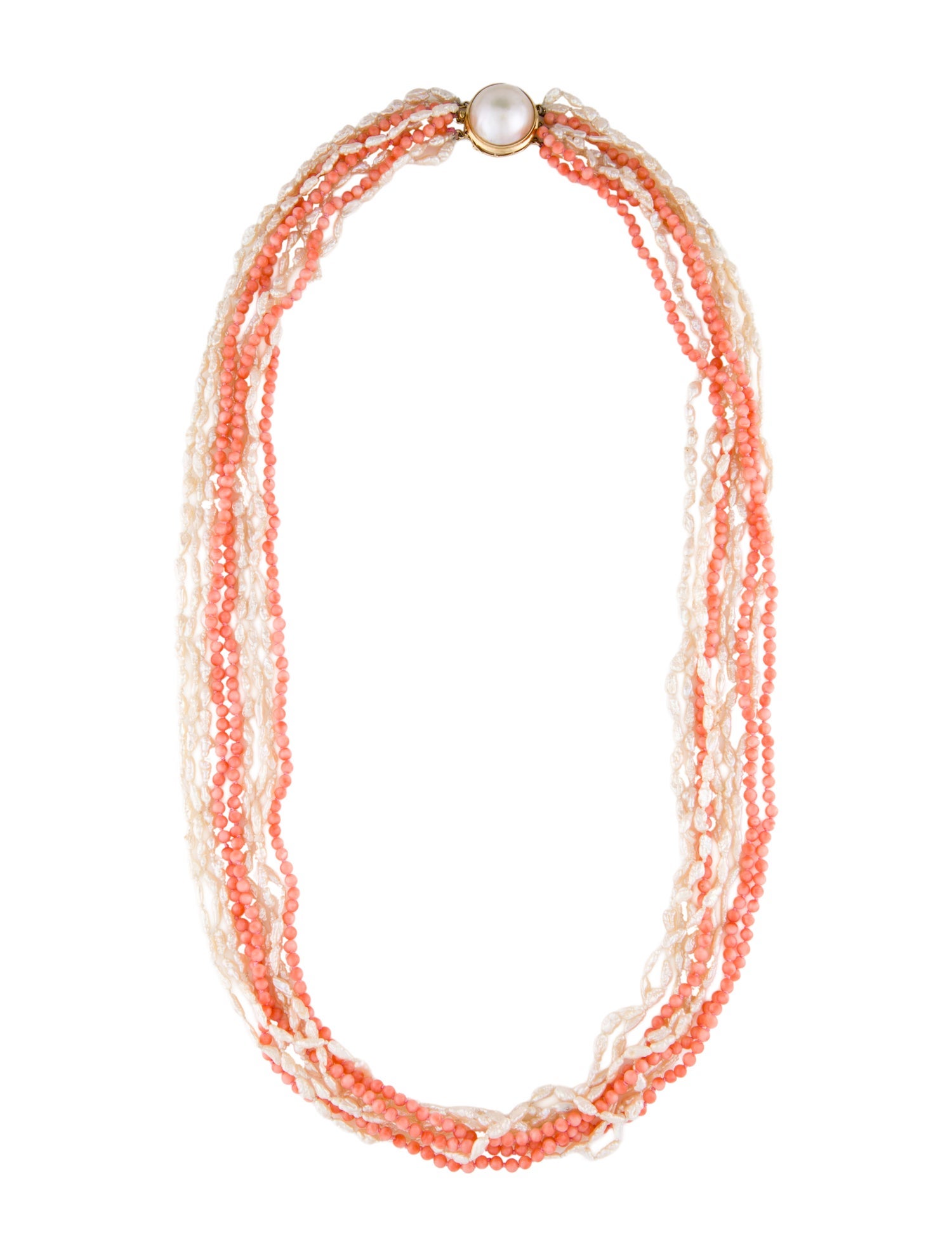 Necklace 14K Multistrand Beaded Necklace