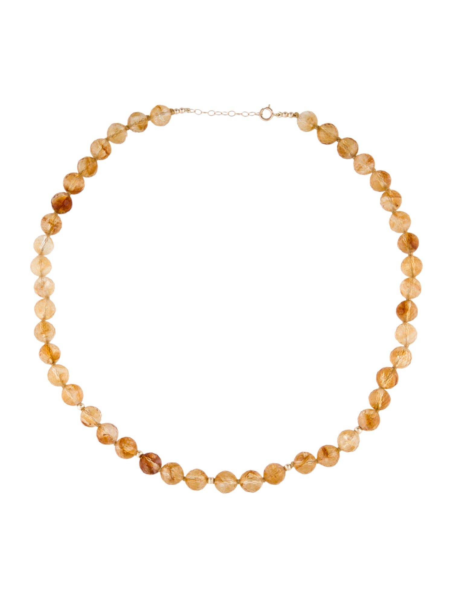 Necklace 14K Citrine Beaded