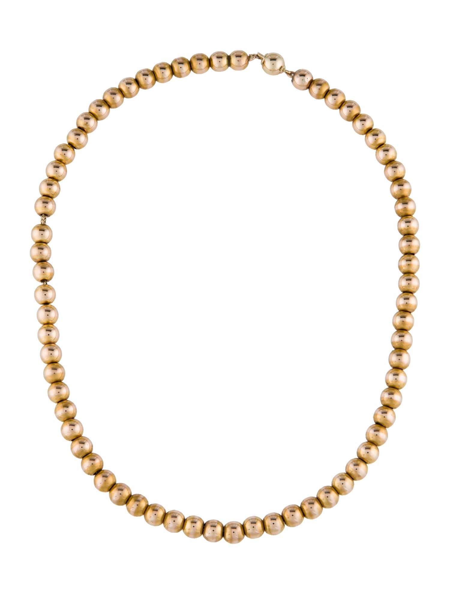 Necklace Ball Beaded Chain Necklace