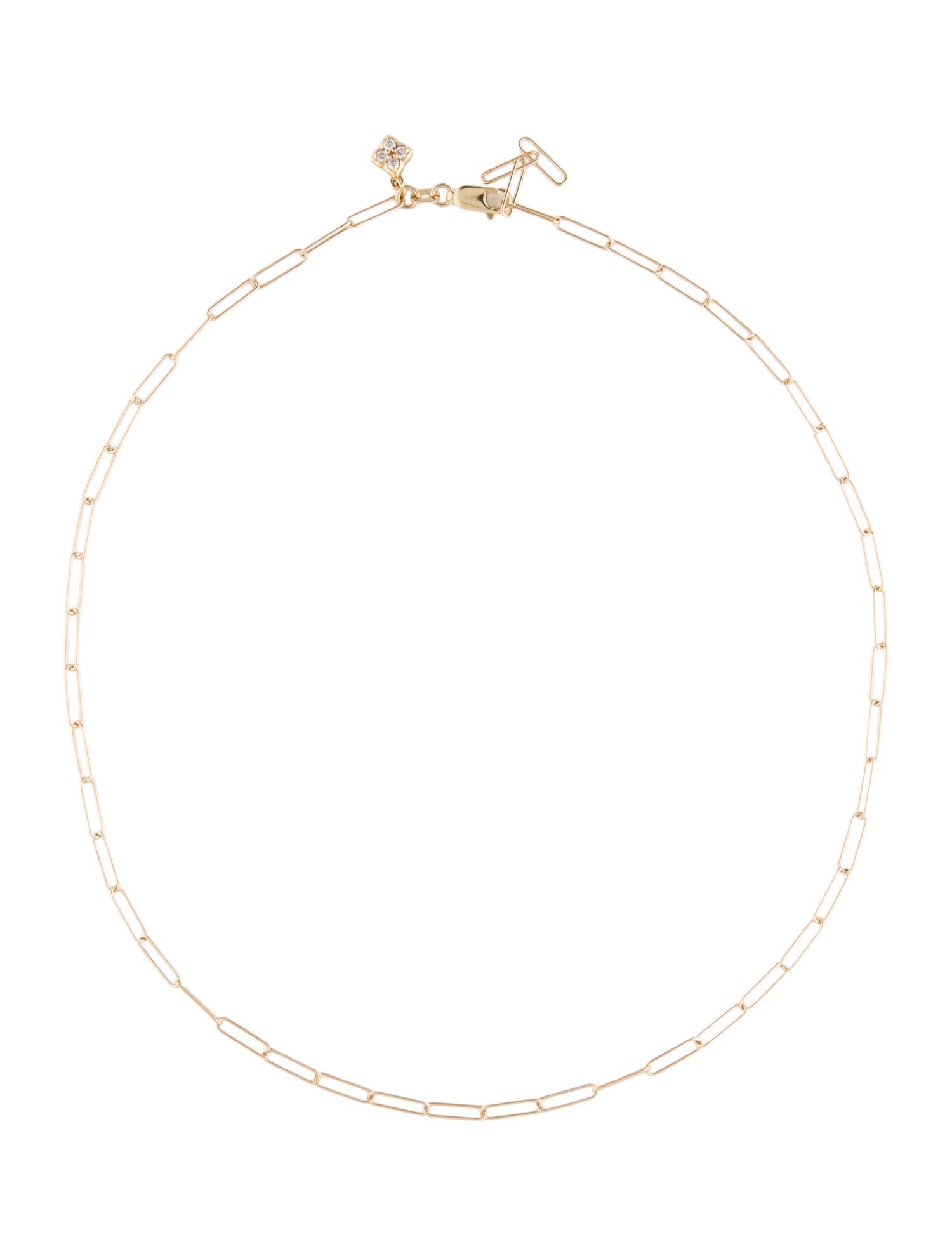 Necklace 14K Diamond Paperclip Chain