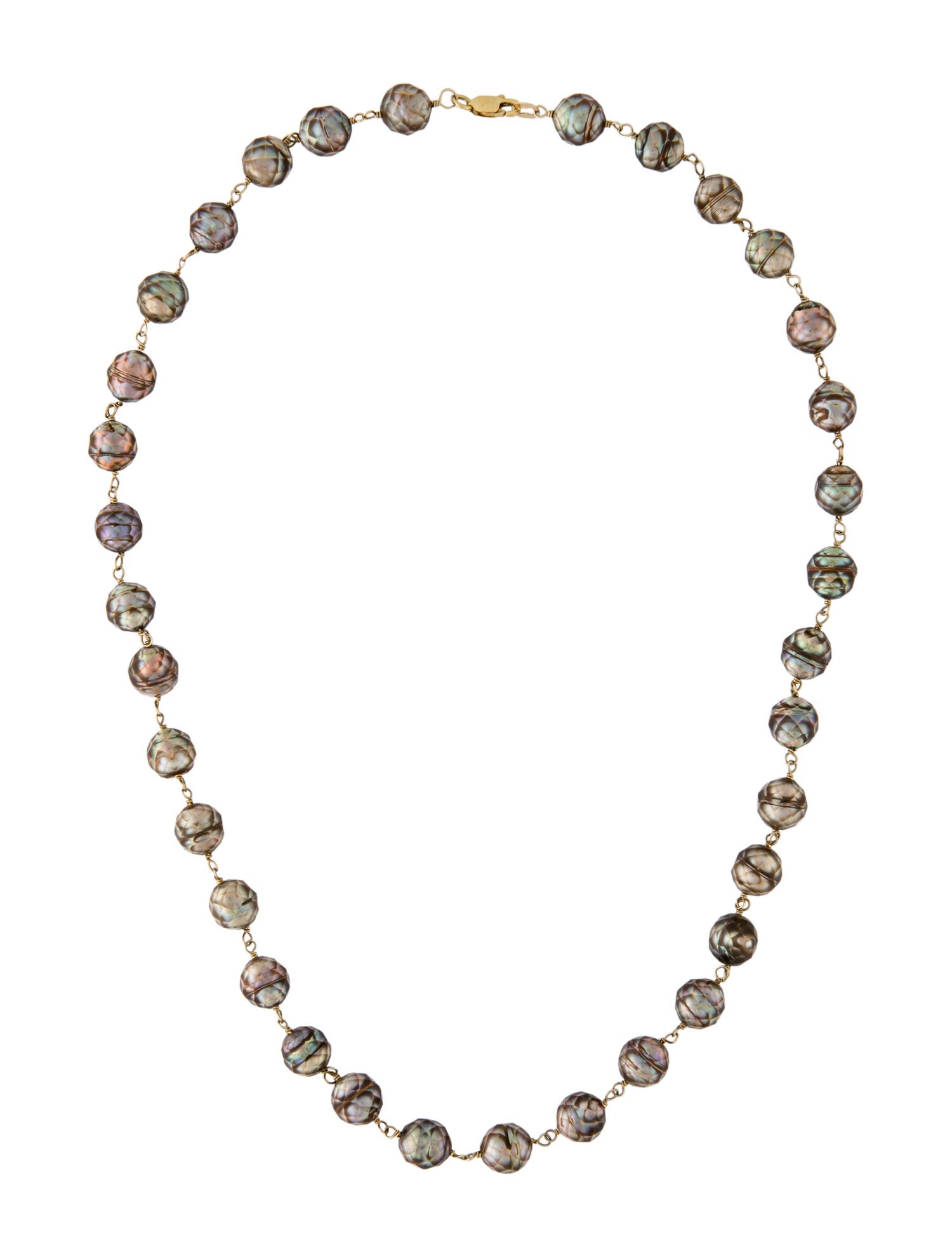 Necklace 14K Dyed Pearl Bead Strand