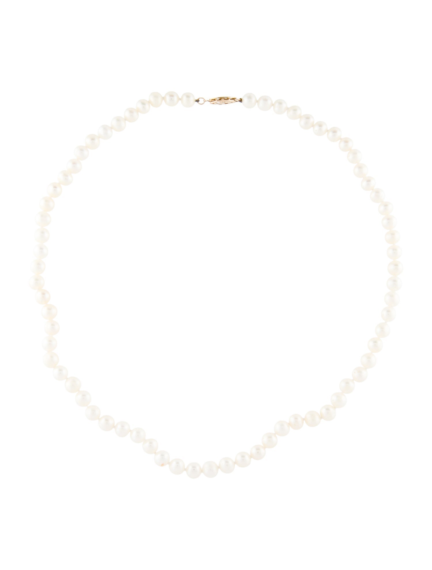 Necklace 14K Pearl Bead Strand Necklace