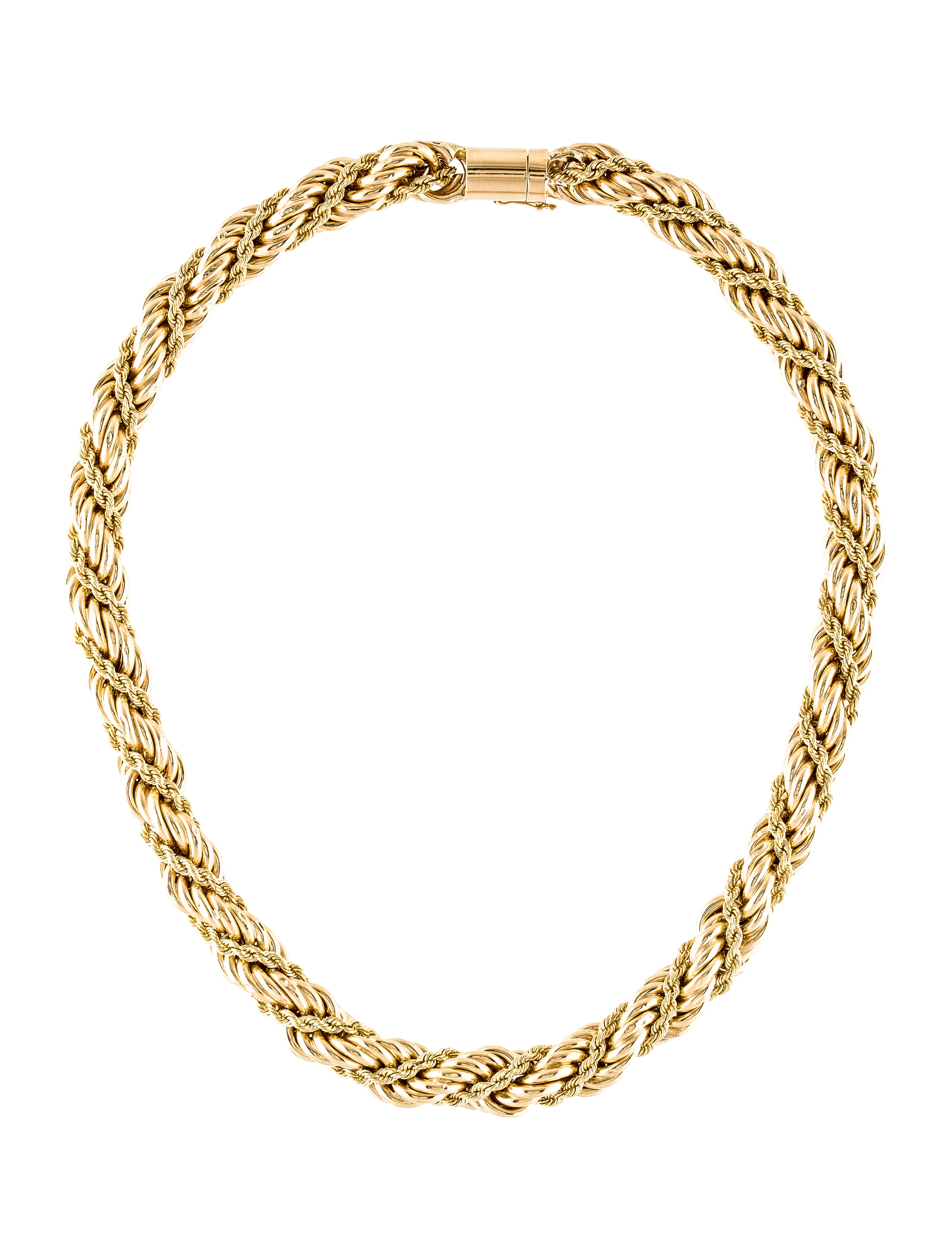 Necklace 14K Rope Chain Necklace