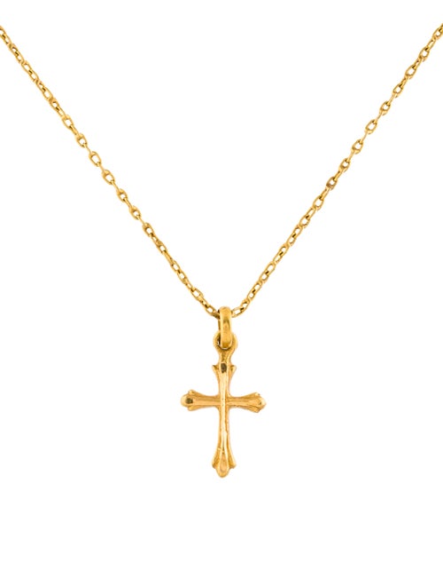 Necklace 21K Cross Pendant Necklace