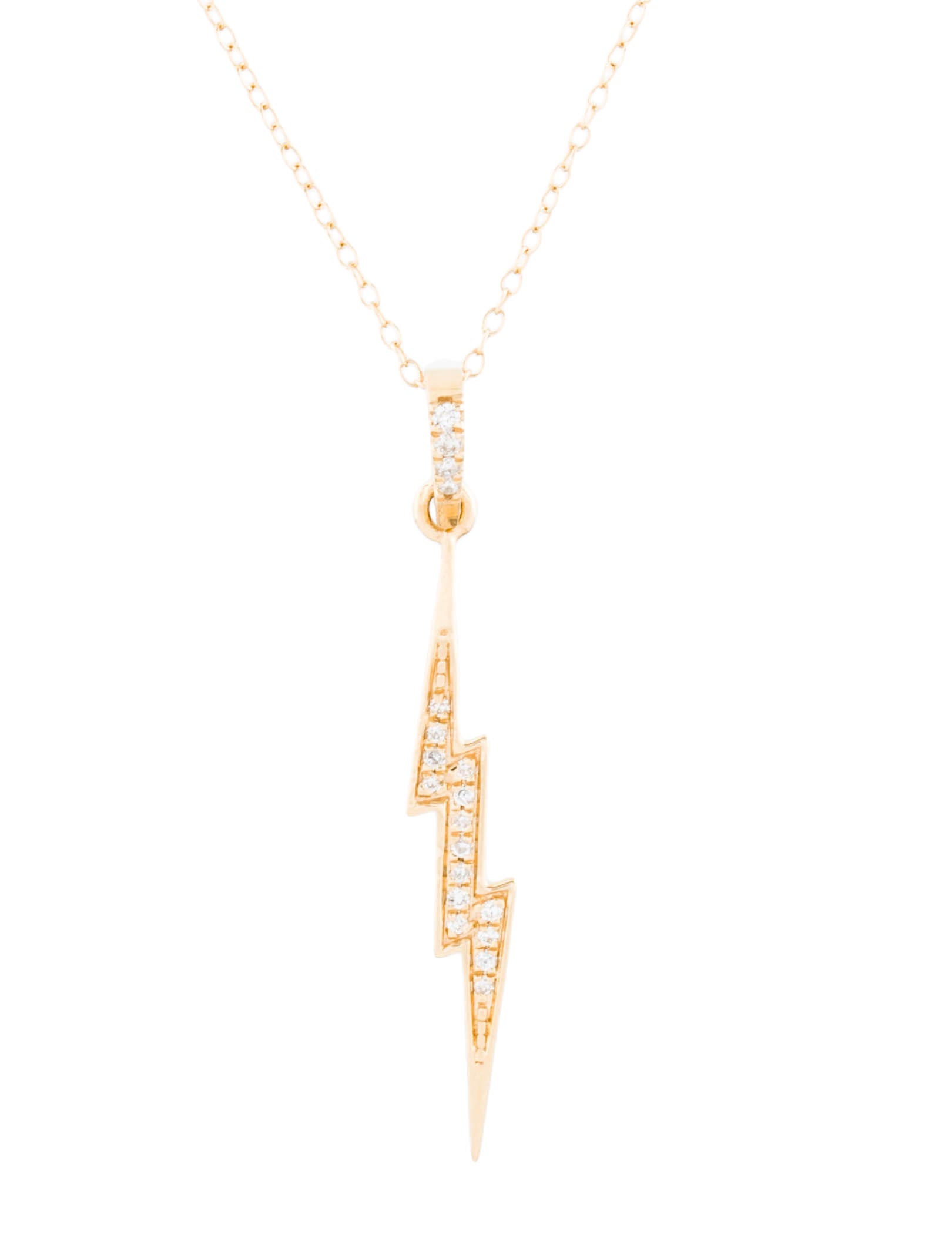 Necklace 14k Diamond Lightning Bolt Pendant Necklaces Consign