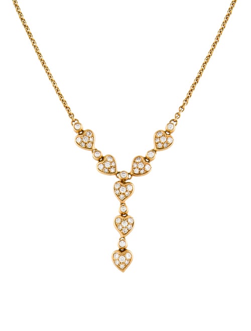 18K Diamond Lavalier Necklace yellow
