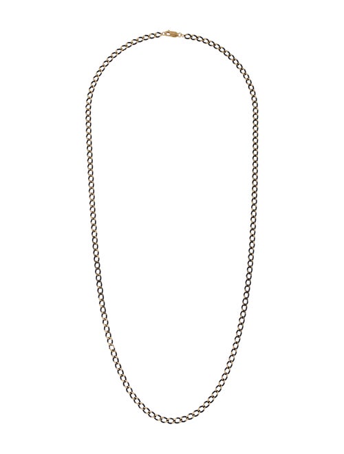 18K Curb Link Chain Necklace yellow