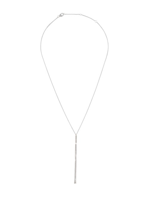 14K Diamond Lavalier Necklace white