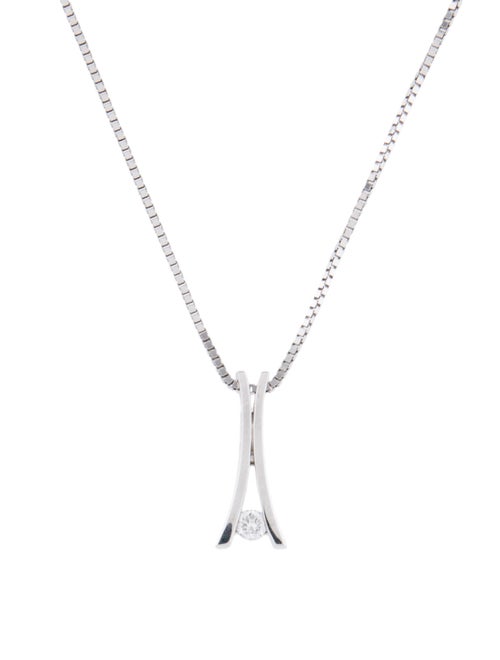 Necklace 14K Diamond Pendant Necklace white