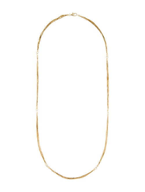 Necklace 14K Multi-Chain Station Necklace yellow