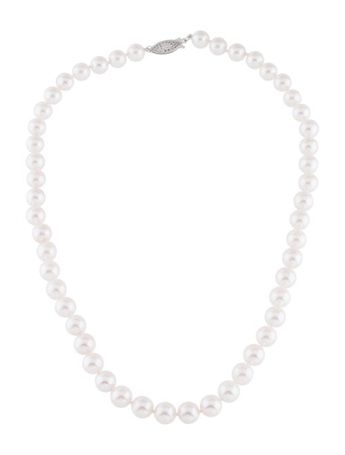 14K Pearl Necklace white