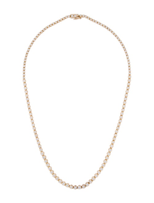 14K Diamond Graduated Chain Necklace yellow