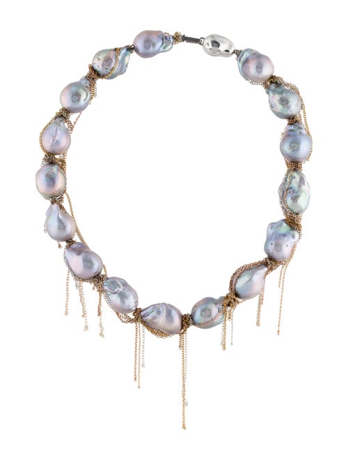 Necklace Pearl Fringe Collar Necklace