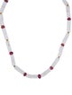 Necklace 14K Kunzite & Tourmaline Beaded Necklace
