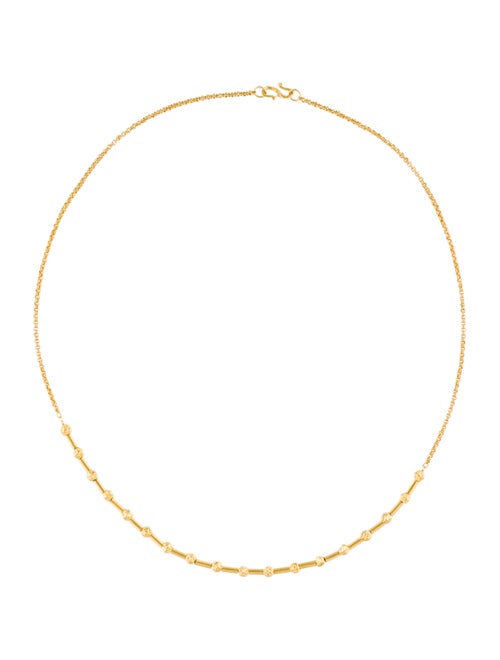 Necklace 24K Beaded Collar Necklace yellow