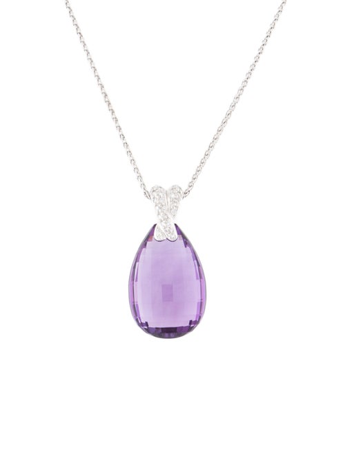 Spark Creations Amethyst & Diamond Pendant Necklac